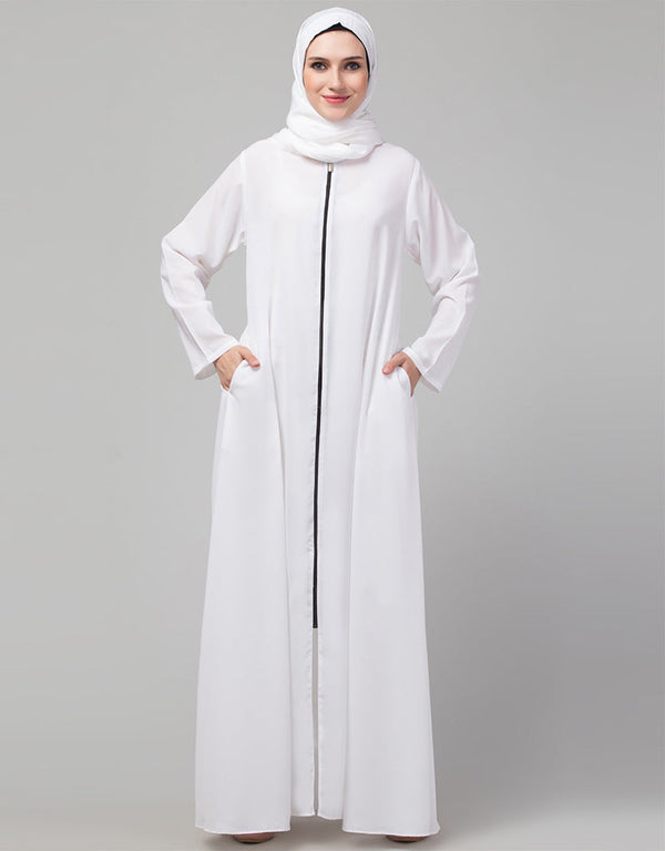 Chic Front open with Zip Daily wear Basic Front View